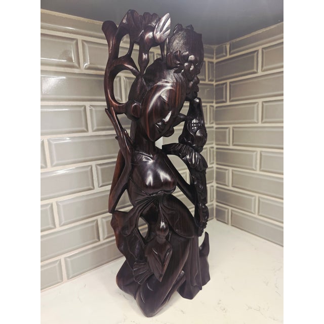 An absolute museum-grade masterpiece of mid-century Balinese modernism, this striking 16¾-inch sculpture brings to life...