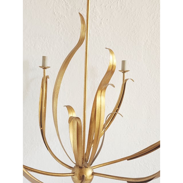 Currey & Company Menefee Gilt Wrought Chandelier For Sale - Image 9 of 16
