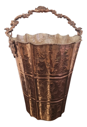 Chiseled Copper Ice Bucket, 1970s