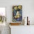 This vibrant impressionist still life painting is a kitchen table scene featuring a plate of apples and strawberries in...