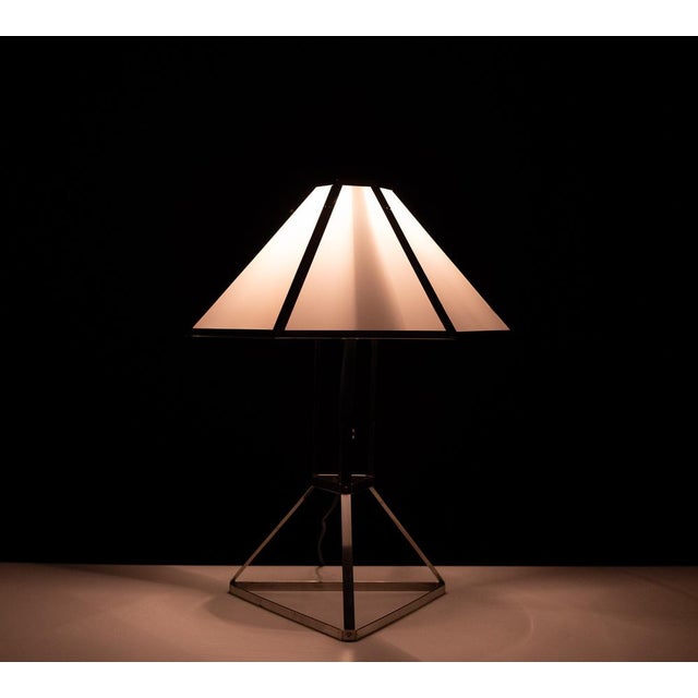 White Architectural Table Lamp, 1970s For Sale - Image 8 of 13