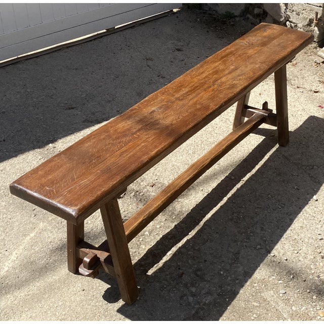 The price is for one bench, but four identical benches are available for sale. Beautiful, authentic antique bench for a...