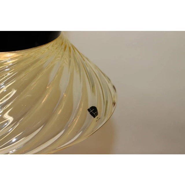 Studio Tecnico "Rigadin" Murano Pendant Glass Lamp, Mid-Century Modern For Sale - Image 11 of 13