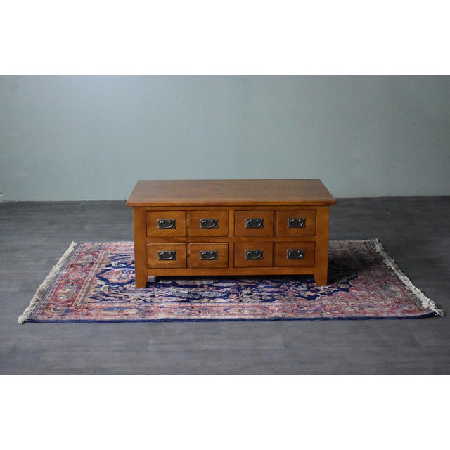 Mission 8 Drawer Coffee Table - Michaels Cherry For Sale - Image 4 of 17