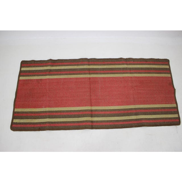 Textile Wool Rug, Czechoslovakia, 1940s For Sale - Image 7 of 8