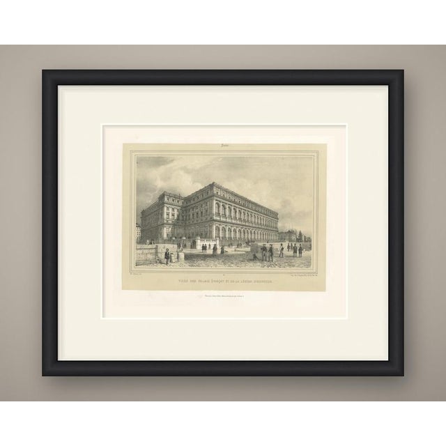 A tinted lithograph of the palais d'orsay on the left bank of the seine in paris, a vast, regular palace of three stories...