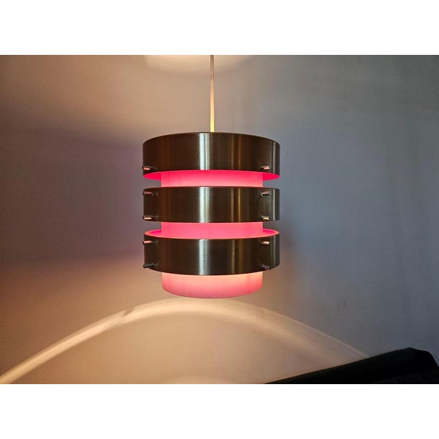Mid-Century Modern Pendant Light in style of Jo Hammerborg, Denmark, 1970s For Sale - Image 11 of 16