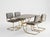 Italian Modern Gray Tufted Chairs and Glass Table, 1970s, Set of 5 For Sale - Image 6 of 6