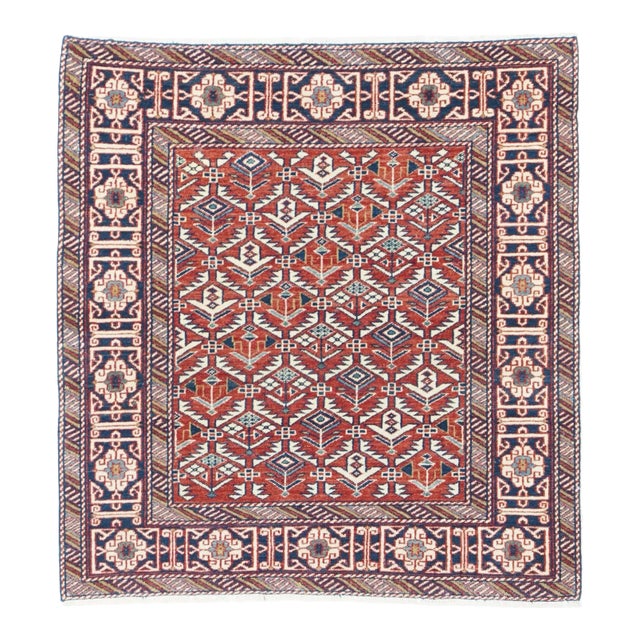 Antique Shrivan Rug 3'2'' x 3'4'' For Sale