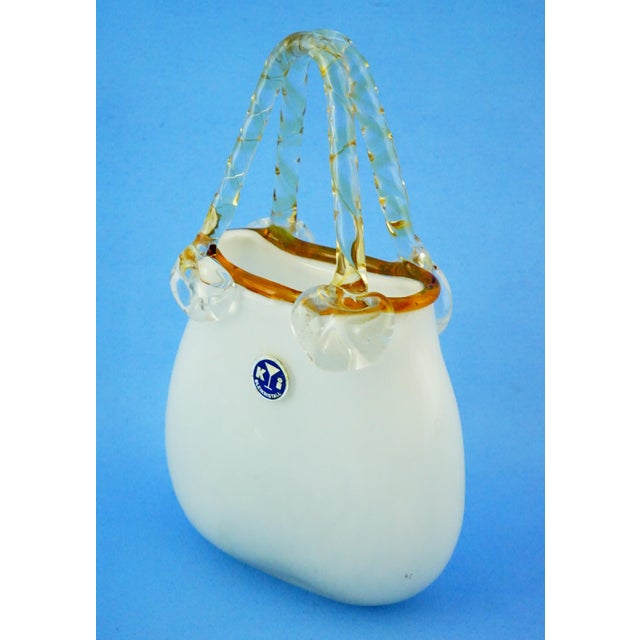 Mid-Century Modern 20th Century Glass Bag-Shaped Vase Sculpture by K I Bleikristall, Germany, 1970s For Sale - Image 3 of 18