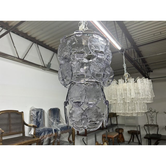 Vintage Murano Glass Chandelier by Carlo Nason for Mazzega For Sale - Image 9 of 9