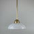 Art Deco White Opaline Glass and Brass Pendants, Sweden, 1940s, Set of 2 For Sale - Image 13 of 14