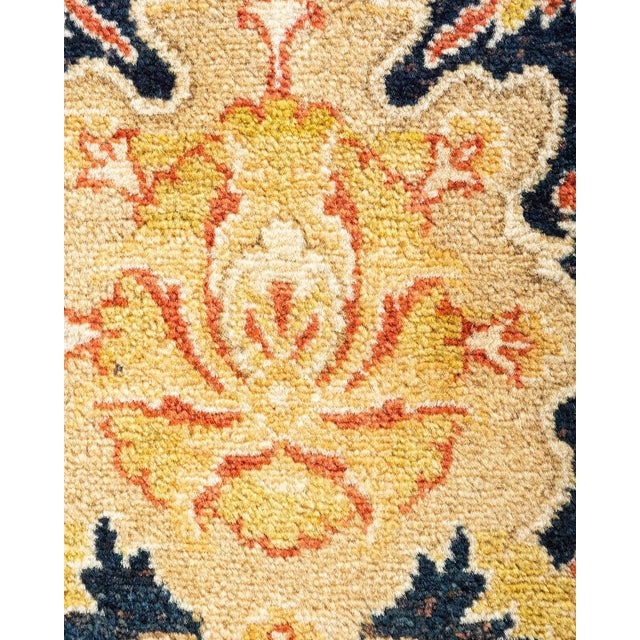 Traditional Mogul, One-of-a-Kind Hand-Knotted Area Rug in Orange, 8' 2" x 10' 5" For Sale - Image 3 of 8