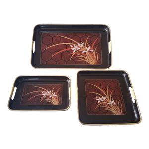 Vintage Japanese Style Serving Trays - A Set