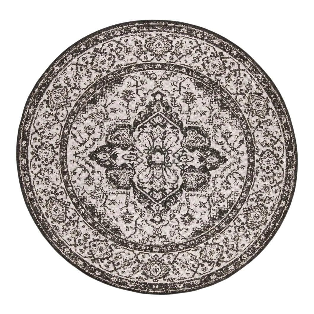 Marina Indoor Outdoor Rug Light Grey & Charcoal 6'7