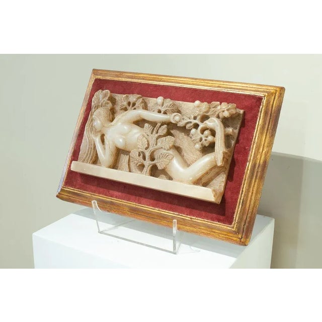 Relief of Eve, Early 1900s, Carved Alabaster For Sale - Image 4 of 6