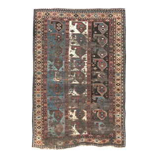 Galerie Shabab Collection Early 20th Century Distressed Caucasian Kazak Rug For Sale