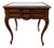 Antique French Provincial Louis XV Period Carved Walnut Burled Wood Marble Top Side Table For Sale