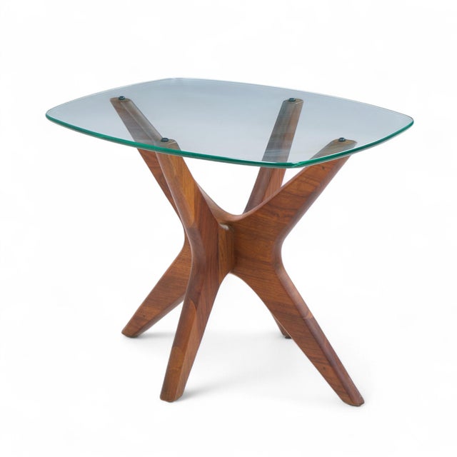 Mid 20th Century Adrian Pearsall for Craft Associate Mid Century Walnut Jacks Side Table For Sale - Image 5 of 9