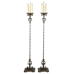 1930s American Floor Lamps - A Pair