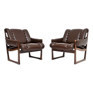 Vintage Armchairs by Torbjorn Afdal for Bruksbo, 1970, Set of 2 For Sale