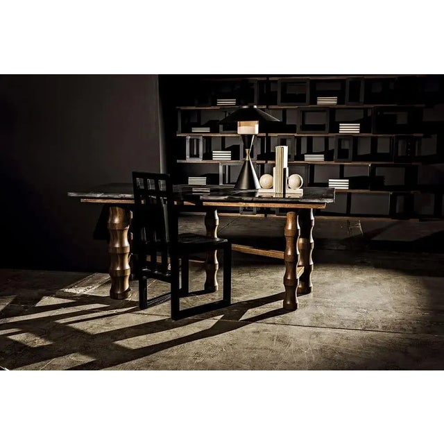 Mid-Century Modern NOIR Lucia Table Lamp, Black Iron with Mb Detail For Sale - Image 3 of 5