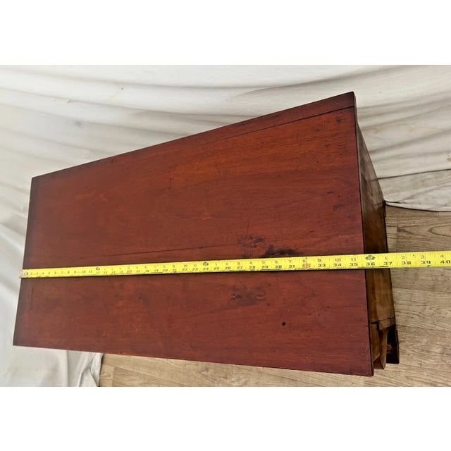 Antique Empire Style Cabinet Flame Mahogany Sideboard, Small Credenza, Buffet For Sale - Image 12 of 13