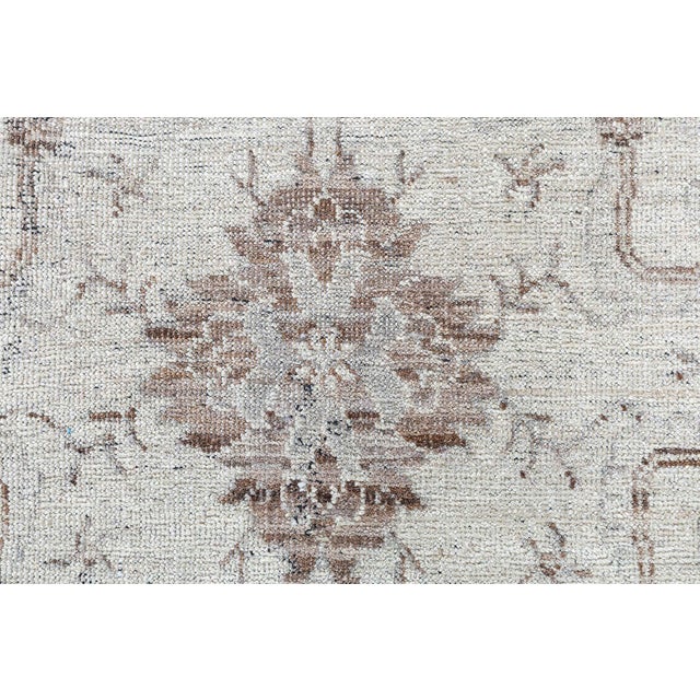 Early 21st Century Inspired Runner In Light Beige With Classic Taupe "Terrosa" by Doris Leslie Blau For Sale - Image 5 of 9