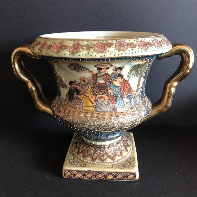 Ceramic Satsuma Vase, 1980s For Sale - Image 10 of 10