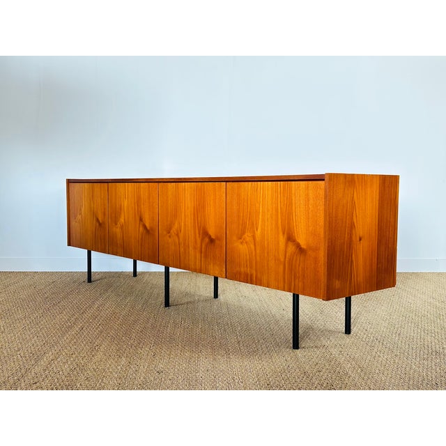Minimalist Scandinavian Teak Sideboard, 1960s For Sale - Image 9 of 15