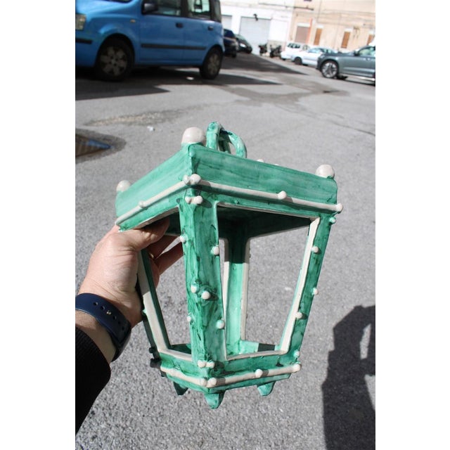 Vintage Vietri Ceramic Lantern, 1950 For Sale - Image 9 of 11