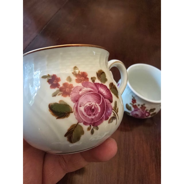Vintage Mid Century Richard Ginori Italy Set 4 Cups For Sale - Image 10 of 12