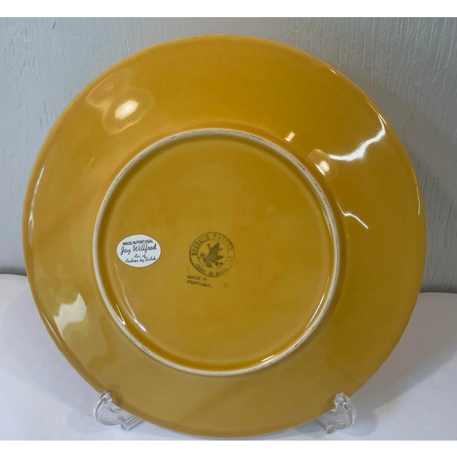 Vintage Bordallo Pinheiro Yellow Floral Design Plate For Sale In Dallas - Image 6 of 7