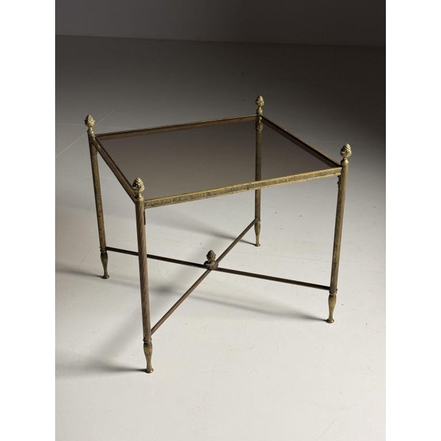 Brass Side Table in the style of Maison Bagues For Sale - Image 6 of 14