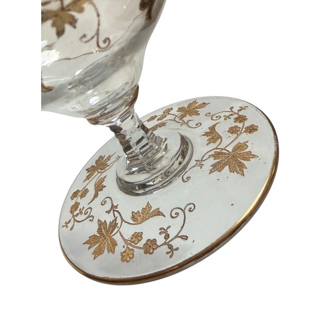Set of 6 Antique St. Louis Gold Encrusted Crystal Dessert Compotes For Sale In Los Angeles - Image 6 of 6