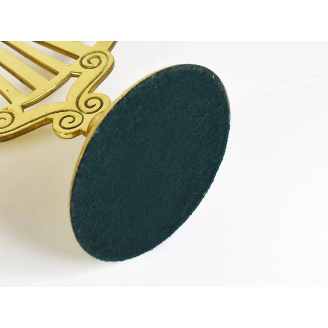 Vintage Brass 3 Arm Candelabra Centerpiece For Sale - Image 6 of 7