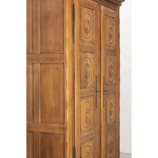 Vintage Carved Oak Cabinet, France, 1960 For Sale - Image 4 of 13