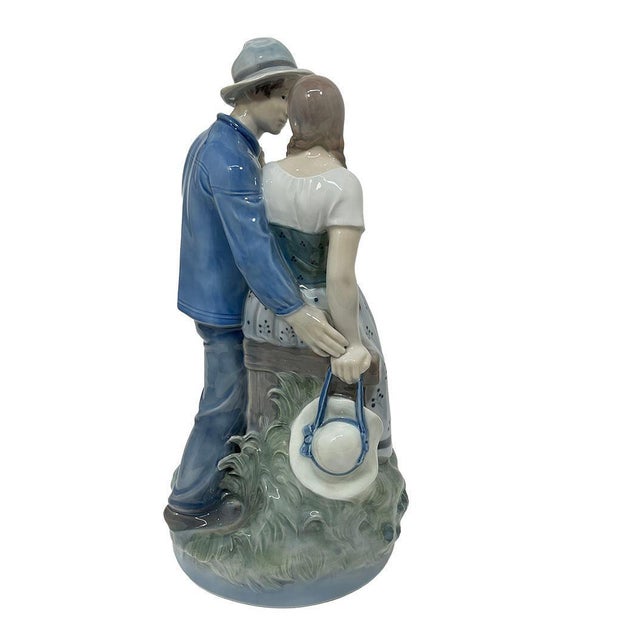 Royal Copenhagen Sculpture of Hendrik & Else attributed to Royal Copenhagen, Denmark, 1980s For Sale - Image 4 of 11