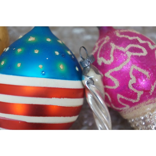 Lot of 46 Vintage & Antique Mercury Glass Christmas Tree Ornaments For Sale - Image 10 of 12