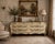 Elegant vintage French Provincial long dresser by Karges, designed in the classic Louis XV style. This substantial eight-...