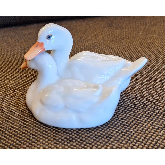 Hand-Painted Porcelain Ducks Figurine from Herend, 1970s For Sale - Image 3 of 7