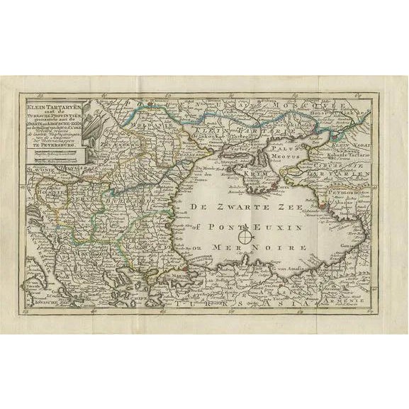 Antique Map of the Black Sea and Surroundings by Keizer & De Lat, 1788 For Sale