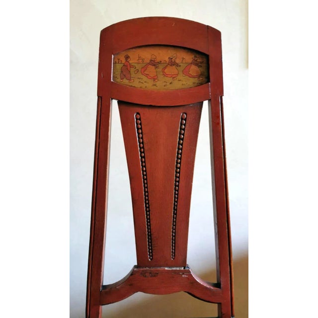Art Deco Austrian Chair With Painted Panel For Sale - Image 6 of 13