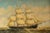 Nautical Early 20th Century Ship at Sea | Large Format Framed Oil Painting, Signed For Sale - Image 3 of 7