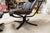 Set of P97 Viking Lounge Chair and Ottoman by Sigurd Ressell for Poltrona Frau, 1960s For Sale - Image 15 of 18