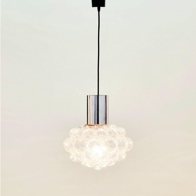 1970s Large Mid-Century Bubble Glass Pendant Light by Helena Tynell for Limburg, Germany, 1960s For Sale - Image 5 of 10