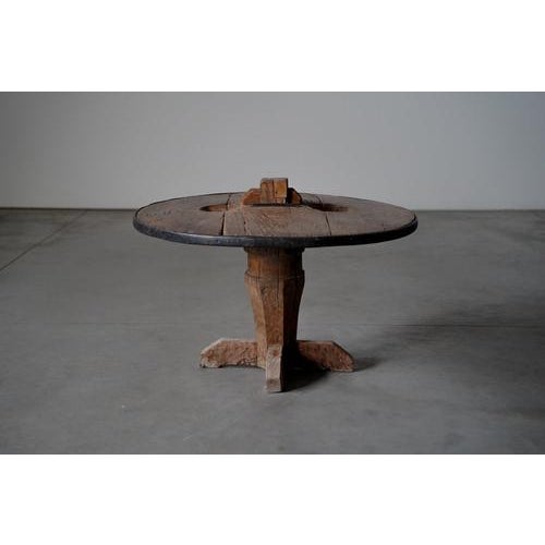 Brown Antique Spanish Oak Side Table, 1900s For Sale - Image 8 of 8