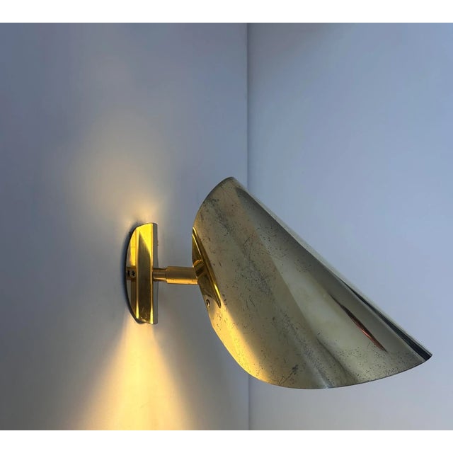 Vintage Adjustable Wall Light in Brass, 1970s For Sale - Image 5 of 8