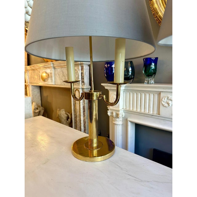 Gold French Bouliotte Gilt Brass Candle Lamps, 1950s, Set of 2 For Sale - Image 8 of 18