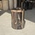 Side Table in Black Petrified Wood with Beige Striations and a Circular Arc For Sale - Image 13 of 18